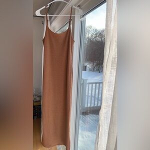 VICI rib knit maxi dress with side slit